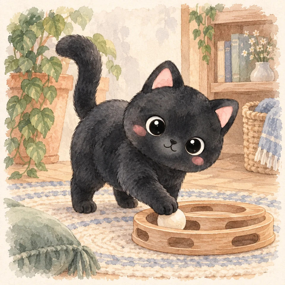 Gato negro · Siguiendo el circuito de madera