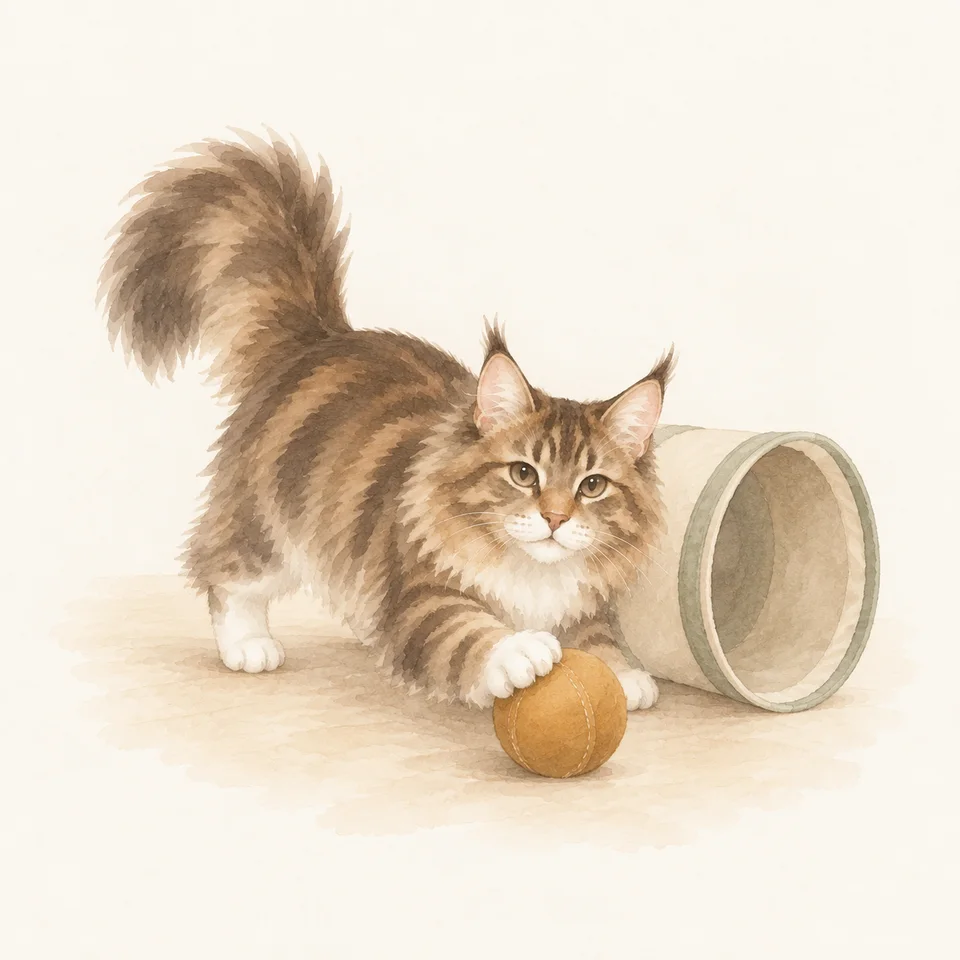 Maine Coon · Una pata grande y una pequeña pausa
