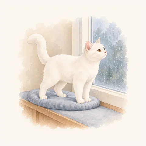 White Cat · A nose at the window