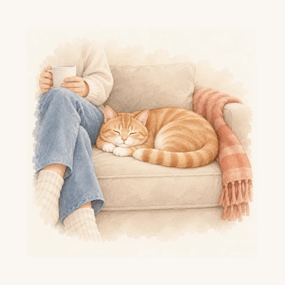 El Gato Familiar · Un rincón tranquilo del sofá