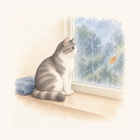El Observador de la Ventana · Lluvia junto a la ventana