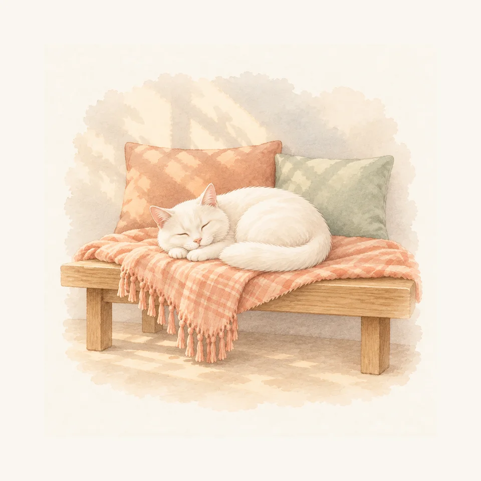 The Corner Napper · The favorite blanket, all day